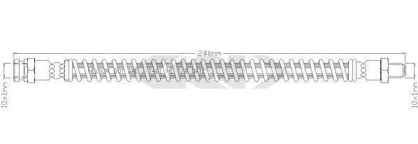 SPIDAN 340521 Тормозной шланг