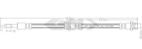 SPIDAN 38529 Тормозной шланг