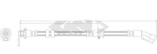 SPIDAN 38574 Тормозной шланг