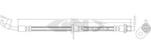 SPIDAN 38720 Тормозной шланг