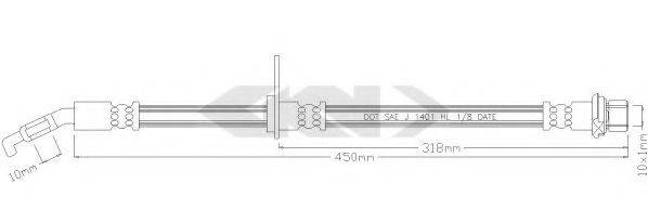 SPIDAN 338590 Тормозной шланг