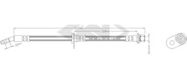 SPIDAN 338621 Тормозной шланг