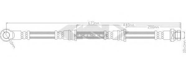 SPIDAN 338703 Тормозной шланг