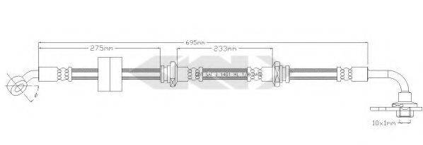 SPIDAN 338714 Тормозной шланг