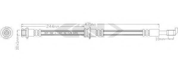 SPIDAN 339998 Тормозной шланг