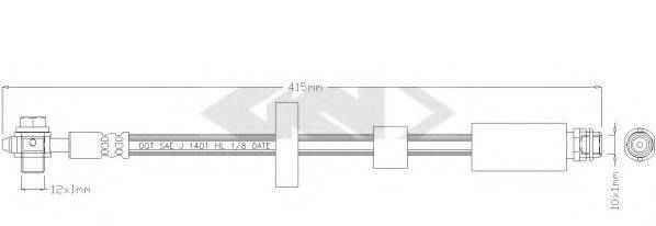 SPIDAN 339684 Тормозной шланг