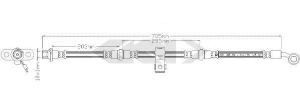 SPIDAN 339267 Тормозной шланг