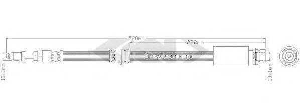 SPIDAN 339791 Тормозной шланг