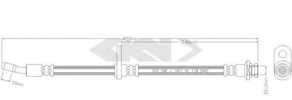 SPIDAN 339282 Тормозной шланг