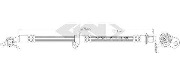 SPIDAN 340556 Тормозной шланг