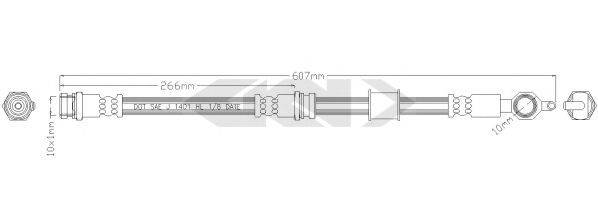 SPIDAN 340568 Тормозной шланг