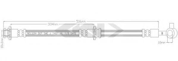 SPIDAN 340346 Тормозной шланг