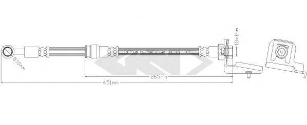 SPIDAN 340574 Тормозной шланг