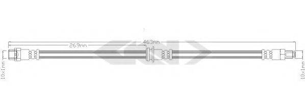 SPIDAN 340003 Тормозной шланг