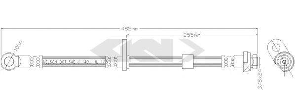 SPIDAN 340584 Тормозной шланг