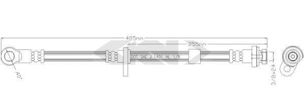 SPIDAN 340585 Тормозной шланг