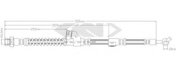 SPIDAN 340279 Тормозной шланг