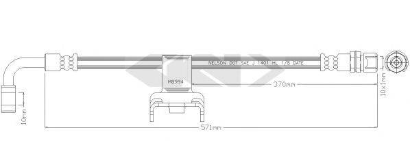 SPIDAN 340609 Тормозной шланг