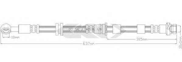 SPIDAN 340313 Тормозной шланг