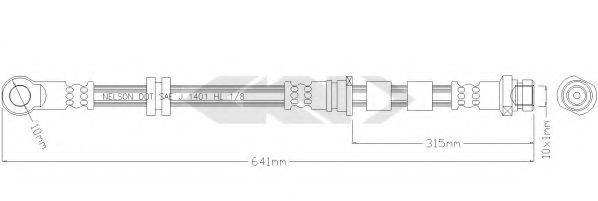 SPIDAN 340317 Тормозной шланг