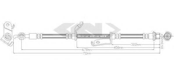 SPIDAN 340387 Тормозной шланг