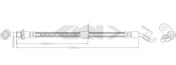 SPIDAN 340389 Тормозной шланг