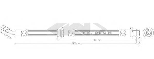 SPIDAN 340627 Тормозной шланг