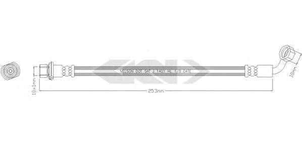 SPIDAN 340667 Тормозной шланг