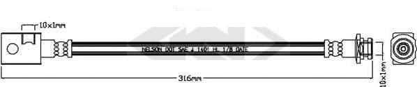 SPIDAN 340691 Тормозной шланг