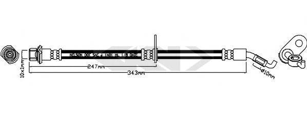 SPIDAN 340733 Тормозной шланг