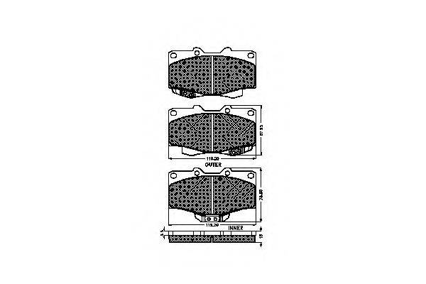 SPIDAN 30958 Комплект тормозных колодок, дисковый тормоз