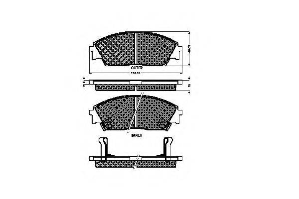 SPIDAN 31100 Комплект тормозных колодок, дисковый тормоз