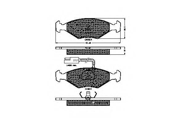 SPIDAN 31445 Комплект тормозных колодок, дисковый тормоз