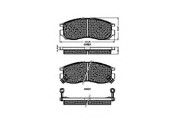 SPIDAN 31711 Комплект тормозных колодок, дисковый тормоз