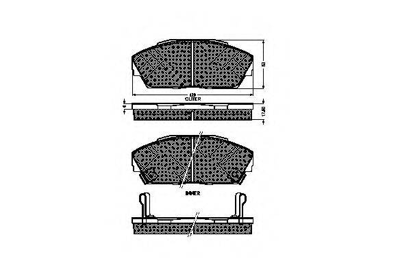 SPIDAN 31742 Комплект тормозных колодок, дисковый тормоз