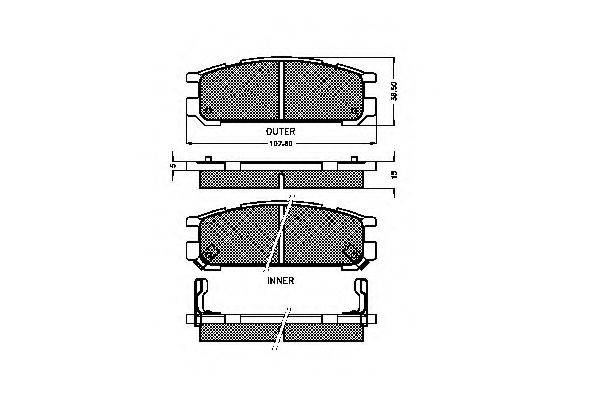 SPIDAN 31796 Комплект тормозных колодок, дисковый тормоз