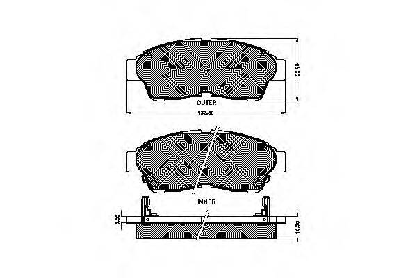 SPIDAN 31856 Комплект тормозных колодок, дисковый тормоз