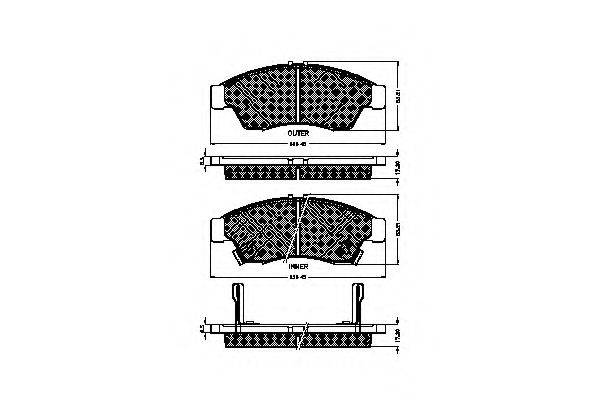 SPIDAN 32426 Комплект тормозных колодок, дисковый тормоз