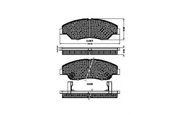 SPIDAN 32710 Комплект тормозных колодок, дисковый тормоз