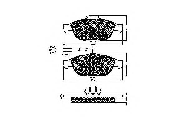 SPIDAN 32763 Комплект тормозных колодок, дисковый тормоз