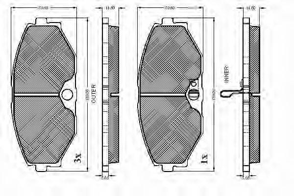 SPIDAN 32814 Комплект тормозных колодок, дисковый тормоз