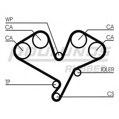 ROULUNDS RUBBER RR1248 Ремень ГРМ