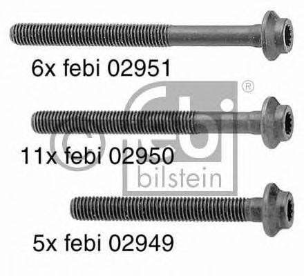 FEBI BILSTEIN 10232 Комплект болтов головки цилидра