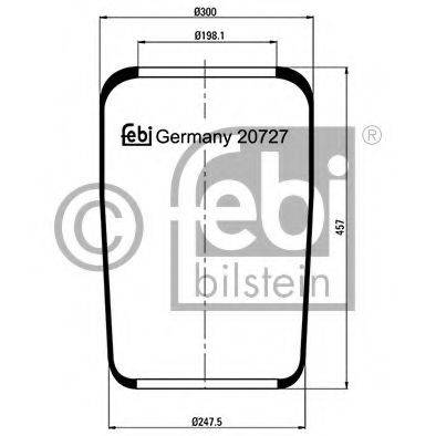 FEBI BILSTEIN 20727 Кожух пневматической рессоры