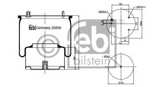 FEBI BILSTEIN 20836 Кожух пневматической рессоры