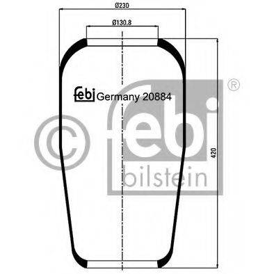 FEBI BILSTEIN 20884 Кожух пневматической рессоры