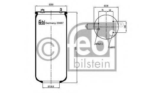 FEBI BILSTEIN 20887 Кожух пневматической рессоры