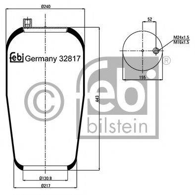 FEBI BILSTEIN 32817 Кожух пневматической рессоры