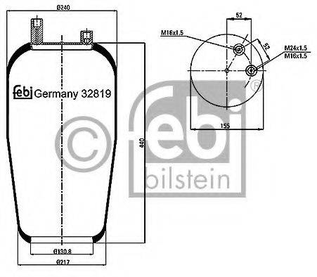 FEBI BILSTEIN 32819 Кожух пневматической рессоры