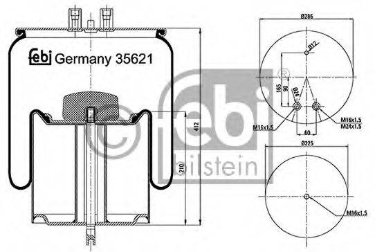 FEBI BILSTEIN 35621 Кожух пневматической рессоры